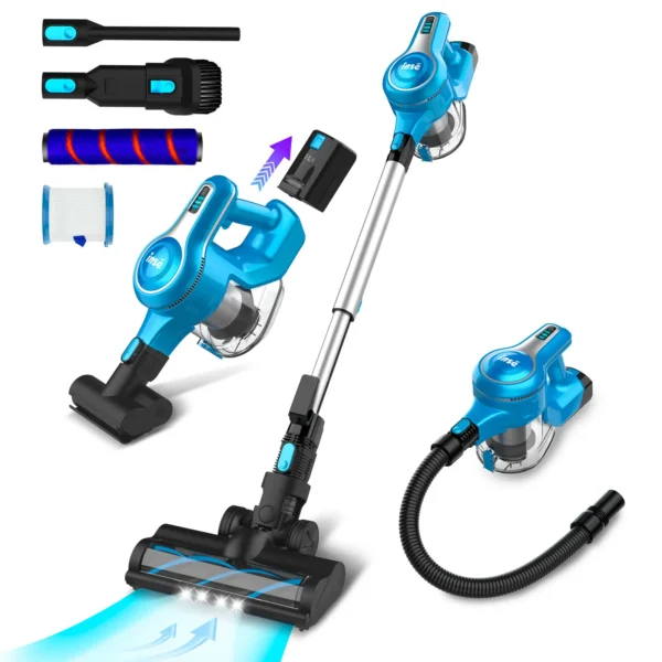 INSE S6T Cordless Vacuum Cleaner, 300W Brushless Motor Stick Vacuum,