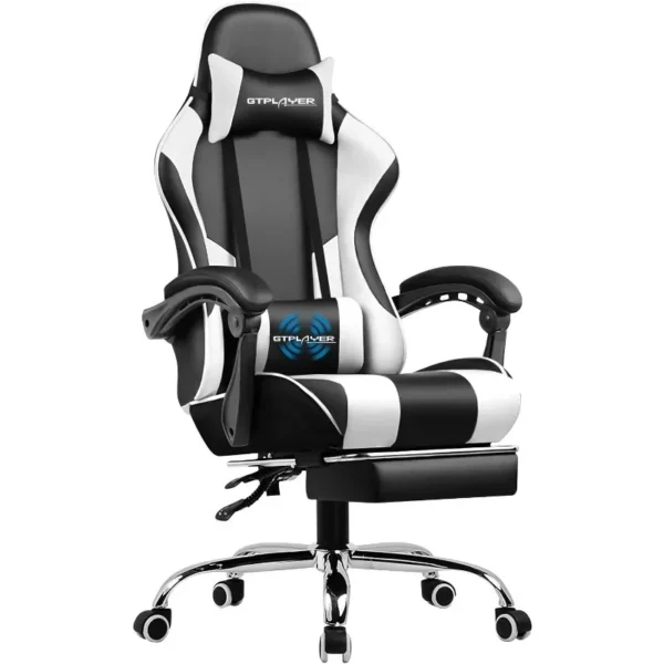 GTPLAYER Gaming Chair, Computer Chair with Footrest and Lumbar Support,