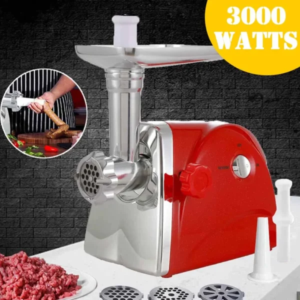 Stainless Steel 3000Watts Multi-function Electric Meat Grinder Food Processor